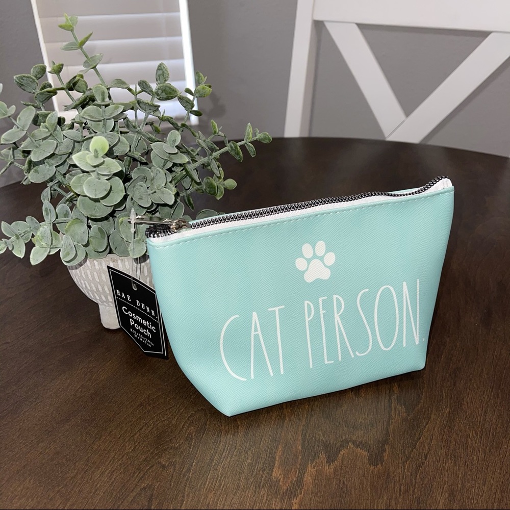 Rae Dunn CAT PERSON Makeup Bag